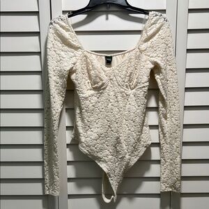 Elegant Cream Long Sleeve Bodysuit